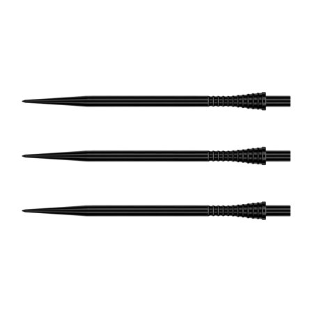 Red Dragon Darts Points Raptor Gripped 50mm Black - Professional Steel Tip Darts, Machined Grooves, Medium Friction Coating