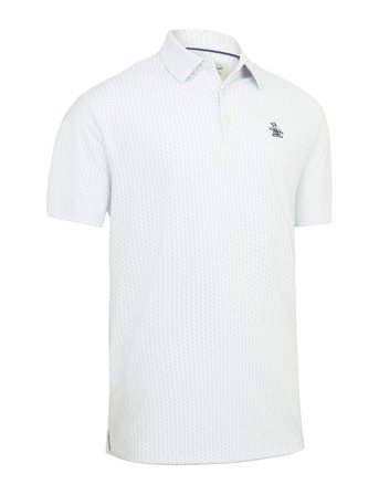 Ss All-Over Pete Printed Polo White Original Penguin Golf