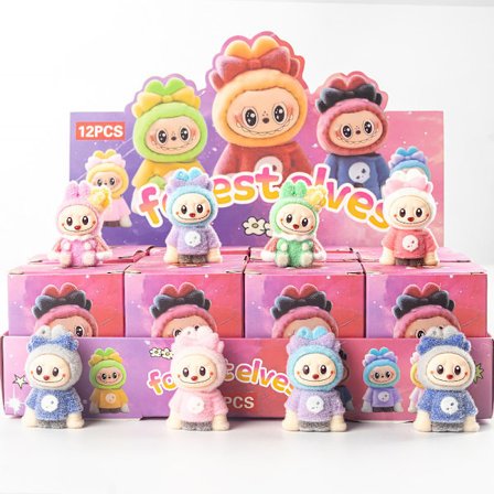 12-pakning Monster Adventskalender 2025 – Overraskelses Blindboks med Hule Juledekorasjoner & Trendy Leker, King 2 Edition