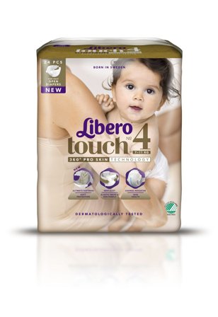 Libero Touch 4 åpne bleier 7-11 kg 24 stk