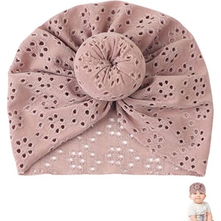 Vauvan huivi solmu - söpö vauvan turban solmu jacquard-käsittelyllä -