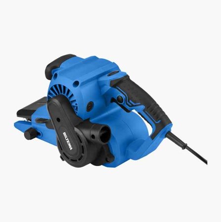 Biltema - Båndsliper BS1010W for Tre, Plast, Metall, Fyllstoffer og Lakkerte Overflater - Støvpose, Drivreim og Børster Inkludert