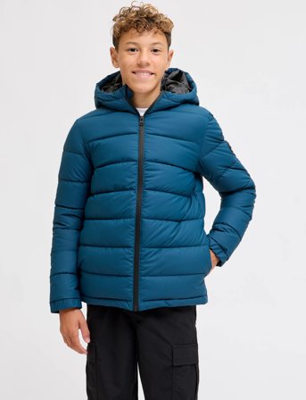 Jack & Jones Jcopoint Pu Puffer Jacket Bf Jnr - Blue - 152