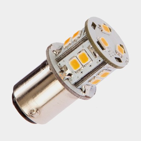 LED-lamppu NauticLED, 10 - 35 V, 20 W, BA15S, valkoisella valolla