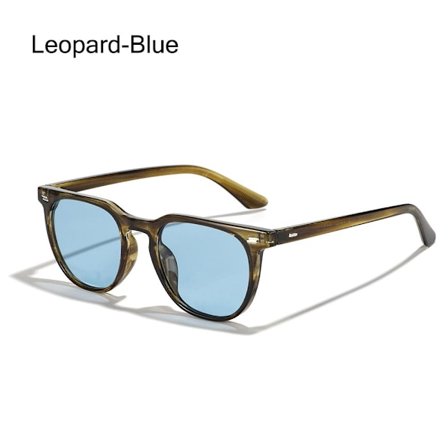 Mordely Trendiga solglasögon Fyrkantiga solglasögon LEOPARD-BLÅ