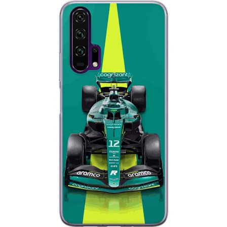 Yhteensopiva Puhelinkuori Honor Honor 20 Pro Aston Martinin Formula 1 -auto vihreässä kilpailumuotoilussa, jossa on moderni studiosentuntma