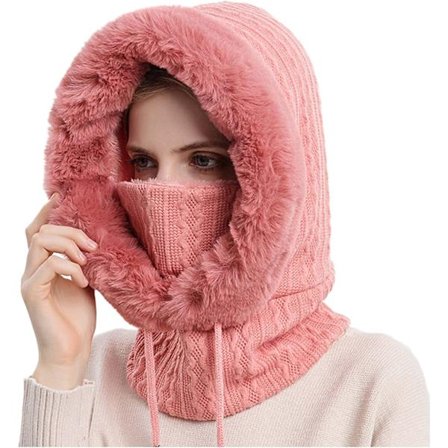 Dame Vinter Utendørs Riding Hodeplagg Skilue Varm Smekke Ansikt M