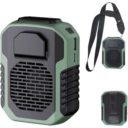 Kätevä kannettava käsipuhallin (sininen) Mini vyöpuhallin 2 in 1 Puhallin 6000RPM Tehokas ilmavirta 3 nopeutta Ladattava vyöpidikepuhallin USB-