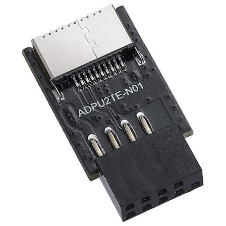 USB 2.0 Frontpanel Header USB 9Pin til USB 2.0 Type-E Intern Adapter Motherboard Stik Adapter(sort)