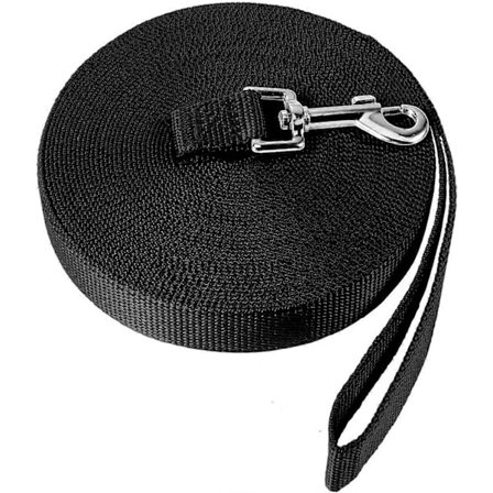 NavoX Hundkoppel 20m/30m, Lång Hundträning Koppel med Handtag för Små till Stora Hundar, Svart
