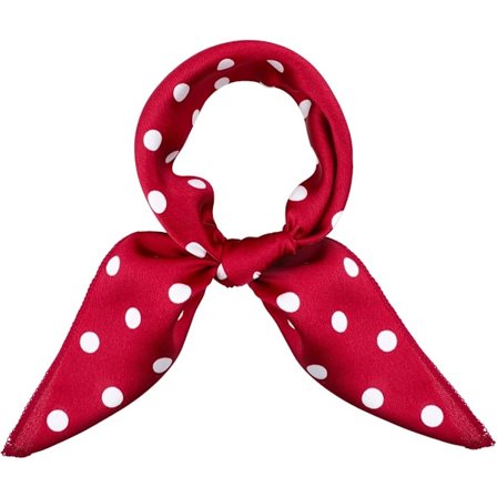 Chiffonskjerf Firkantet Rødt Halskjerf Rød Polkadot Bandana Firkantet Rødt Lommetørkle Vintage Rødt Sløyfebånd Hodebånd Hodeskjerf Rød Bandana 