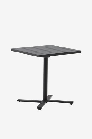 Kave Home - Torreta kokoontaitettava ulkopöytä alumiinista, tummanharmaa pinta 70 x 70 cm. - Harmaa - Ruokapöydät - - Homeroom