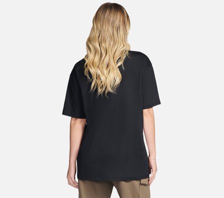 Skechers, Gold Splatter Diamond Short Sleeve Tee, L, Dame