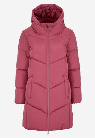 Cellbes of Sweden - Varm jakke med fluffy polstring i gammelrosa for damer i størrelse 50/52