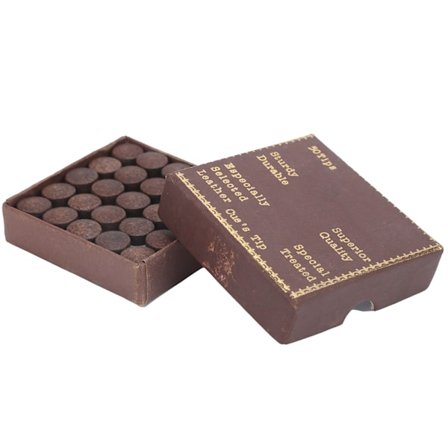 50 st 11 mm Snooker Pool Kö Tips Rött Läder Biljardkö Tips