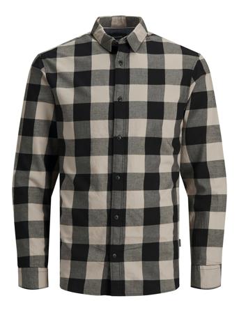 Jjegingham Twill Shirt L/S Noos Skjorta Casual Beige Jack & J S