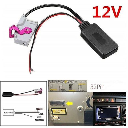 12v 32-nastainen muovinen Bluetooth-sovitin Aux-kaapeli A3 A4 A6 A8 TT R8 RNS-e:lle