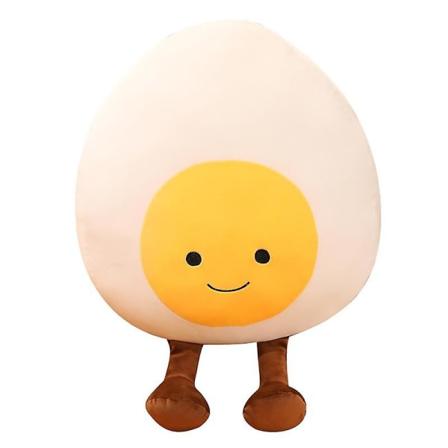 Kreativ supermjuk kokt ägg mat plysch gosig plyschdocka stoppad mjuk kudde olika känslor baby blidka leksak barn present 60cm Yellow