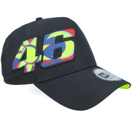New Era - Negro adjustable Gorra - VR46 Moon Sun Vr46 Black/Neon Green A-frame Trucker @ Hatstore
