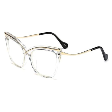Retro Blomster Cat Eye Lesebriller For Kvinner Luksus Designer Optiske Klare