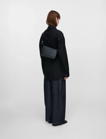 SANDQVIST Leather Plain Crossbody - Black - ONE SIZE