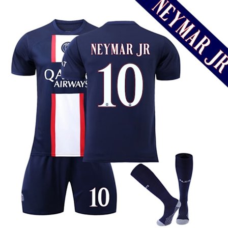 Paris 22/23 Fotbollströja Hemträning T-shirt Shorts Kit Mbappe 7 Kids 22(120-130CM) Goodies nyaste