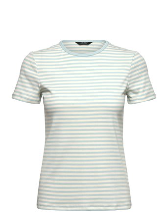 Lauren Ralph Lauren | Striped Stretch Cotton Crewneck Tee | XS