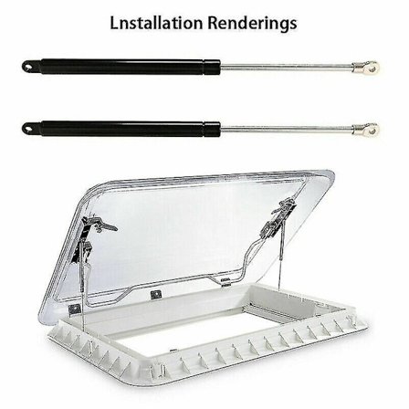 2 stk. Gasfjedre Passer til Dometic For Seitz Heki Campingvogn Tagluge Tagvindue 330mm Uk