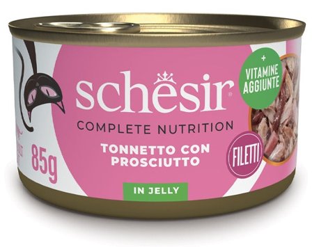 Schesir Tonnetto con Prosciutto in Gelatina Cibo umido Gatti