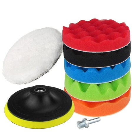 SunTop 125mm/5 tuuman Auton Kiillotussieni, Kiillotustarvikkeet