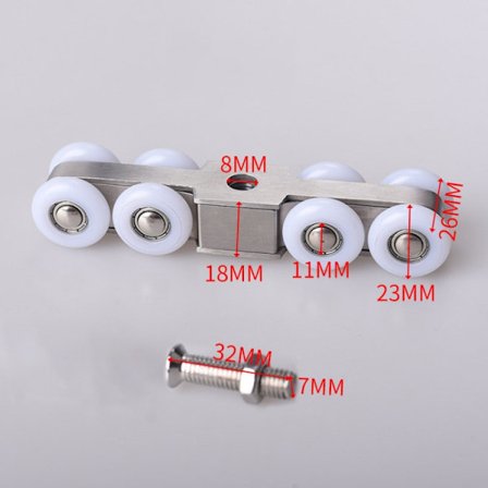 Hjulmekanisme til skydedør - 8 hjul