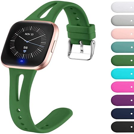 3 Tynde Urremme, Kompatibel med Fitbit Versa 2 Remme/Fitbit Versa/Fitbit Versa Lite/SE, Silikon Udskiftningsremme til Smartwatch