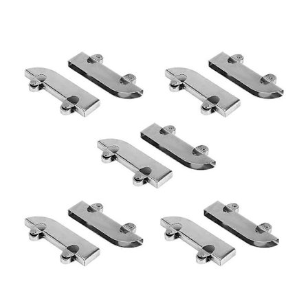 10-delad rostfri ordspår skjutdörrspår glastrissa