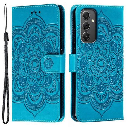 Samsung Galaxy A56 5G Etui - PU Læder Mandala Præget Pung Etui Multicolor_yux