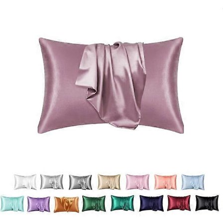 2 pudebetræk simulation silke ensfarvet pudebetræk kuvert pudebetræk