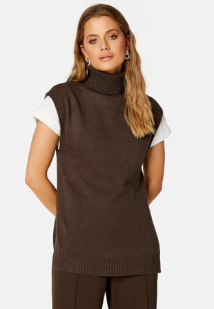 BUBBLEROOM Solana knitted vest Brown Klær