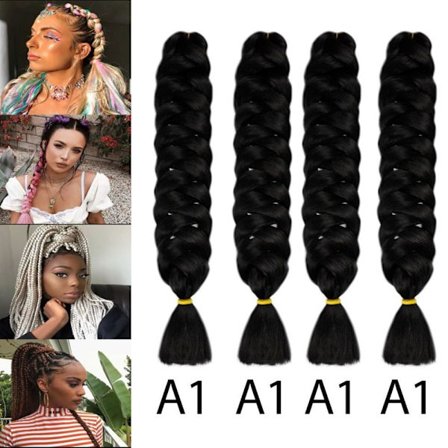 Fyra delar fläthår set, Jumbo fläthår extensions, Br