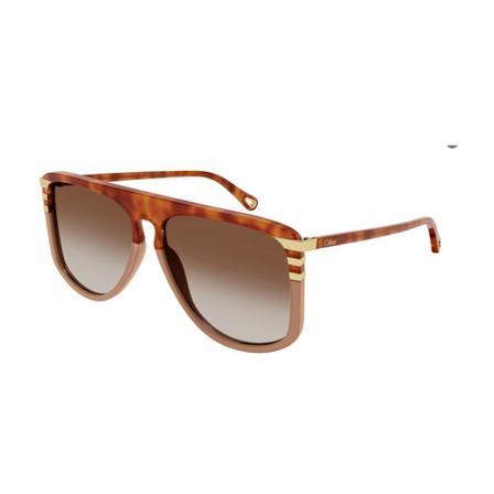 Chloé Solbriller Ch0104S Brun, Dame Solbriller, Størrelse: ONE Size