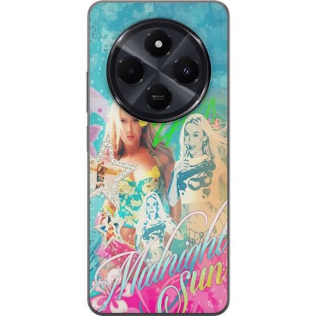 Yhteensopiva Puhelinkuori Xiaomi Redmi A4 Seikkailumaailma Steve, Creeper ja eläimillä värikkäässä palikkagrafiikassa