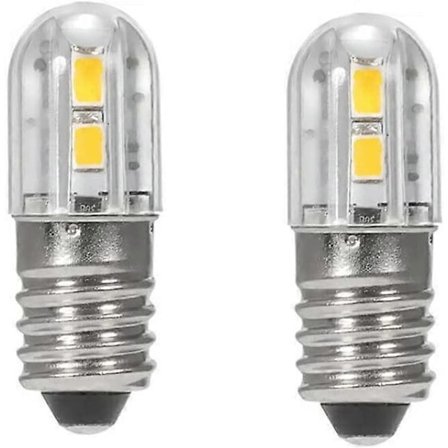 Pakkaus E10 LED-polttimo 6V kierrekanta 2835 4 SMD-sirua keltainen päivitys ajovaloihin taskulampulle