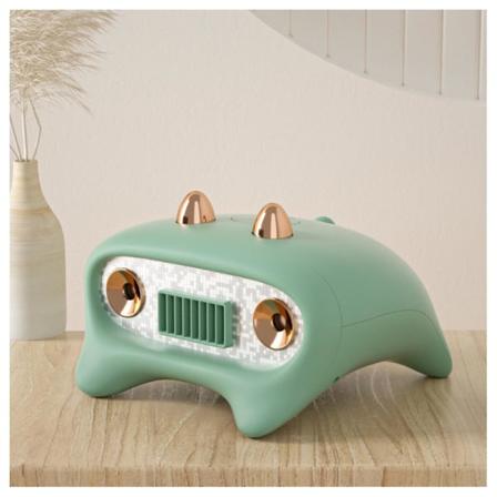 Ljuvliga små odjur Spray Desktop Bladeless Fan Mutes Lång batteritid Liten skrivbordsfläkt för hem camping resor Green