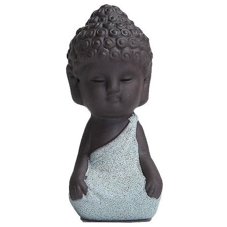 Keramisk Buddha Statue Meditationsskulptur, Til Te Bakke Kæledyr