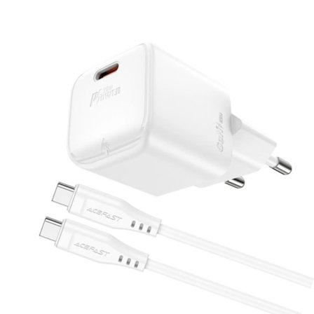 Acefast Väggladdare USB-C 20W Med Kabel A73 - Vit