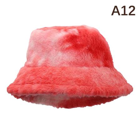 Vinter Fuskpäls Fluffy Bucket Hats Dam Utomhus Varm Solhatt S