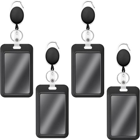 Glidande ID-korthållare ID-korthållare med märkesrullar Svart Vertikal Plastkortfodral H