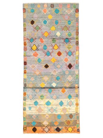 Mały Berber Colourful Dywan 82X187 Wełna