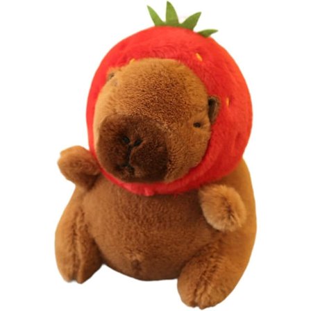 Capybara Plysj Nøkkelring Kosedyr Nøkkelring Bursdagsgave Myk Realistisk Dekorativ Ryggsekkveske Anheng for Jenter Gutter