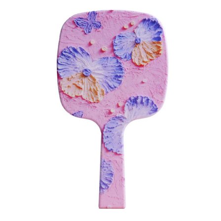 13 x 23 cm, Håndspejl, Håndspejl med Håndtag, Salon Frisørspejl