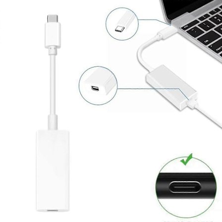 Thunderbolt 3 - Thunderbolt 2 -sovitin kaapeli MacBook Air ja Pro malleille