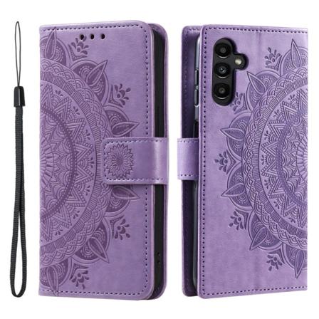 SKALO Samsung S23 FE Mandala lompakkokotelo - Violetti Purple